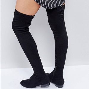 ASOS Wide Leg Over The Knee Boots